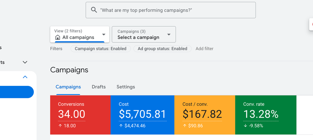 Google Ads campaign performance