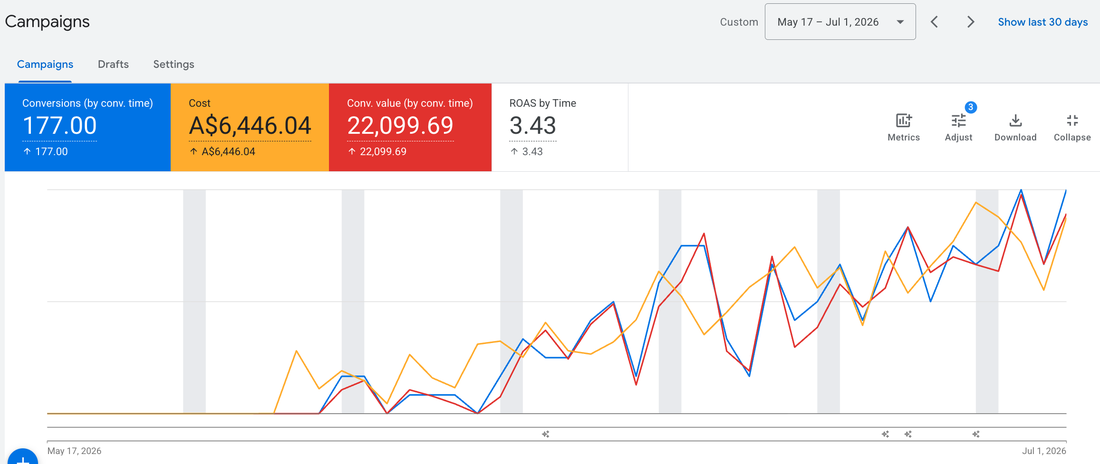 Google Ads campaign performance