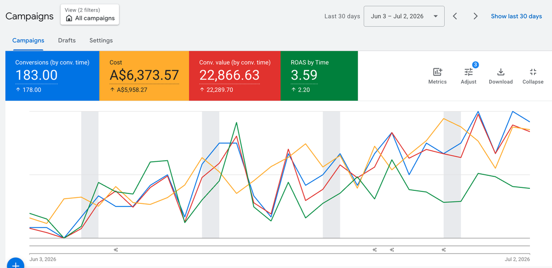 Google Ads campaign performance